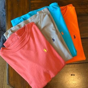 4 Large 14-16 Boys Ralph Lauren polo t shirts good condition